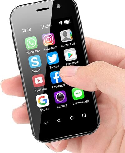 Longben Mini Smartphone Unlocked Cell Phone 3.0 Inch Android 4G Small Mobile Quad Core Small Phone Dual SIM (Black, 32, GB) in Kuwait