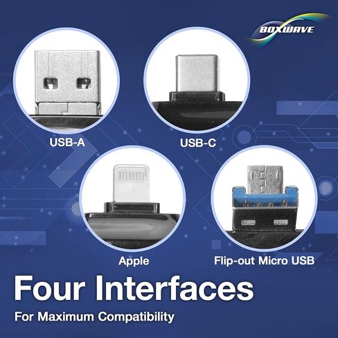 أداة BoxWave الذكية المتوافقة مع Leapfrog LeapPad Ultimate - قارئ بطاقات SD AllReader، قارئ بطاقات microSD SD مدمج USB - أسود نفاث in Kuwait