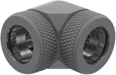PrimoChill InterConnect SX Premium 90 Degree Eblow Fitting for 16MM Rigid Tubing (FA-9016) - Enhanced PC Cooling - Custom Water Cooling Loop - 20+ Colors Choices - Satin Black in Saudi Arabia