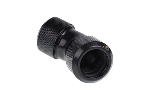 Alphacool Eiszapfen 16mm HardTube Compressor Fitting 45° L-Connector لأنابيب Plexi- النحاسية - مخرش - أسود عميق (17405) in Kuwait
