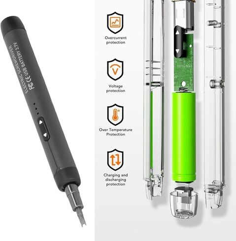 EVGATSAUTO Precision Electric، مجموعة صغيرة لاسلكية مع 68 بت، عزم دوران قابل للتعديل، 110 دورة في الدقيقة، لإصلاح الإلكترونيات، الكمبيوتر الشخصي، الكمبيوتر المحمول، الهاتف الذكي، الطائرة بدون طيار in Kuwait
