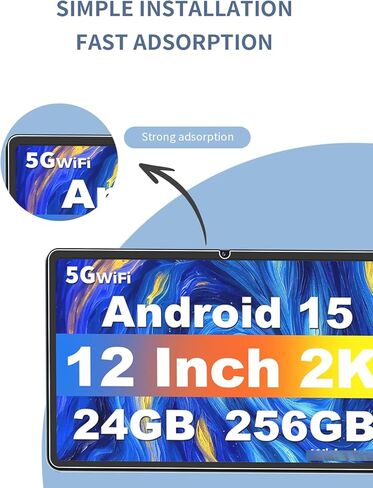[عبوتان] واقي شاشة لجهاز JJGJ TAB9/QDDQ TAB9/Relndoo TAB9 Tablet 12 بوصة من الزجاج المقوى، واقي شاشة لجهاز TAB9 Tablet 12 بوصة مضاد للخدش وحساس وصلابة 9H in Kuwait