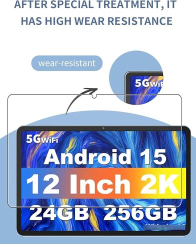[عبوتان] واقي شاشة لجهاز JJGJ TAB9/QDDQ TAB9/Relndoo TAB9 Tablet 12 بوصة من الزجاج المقوى، واقي شاشة لجهاز TAB9 Tablet 12 بوصة مضاد للخدش وحساس وصلابة 9H in Kuwait