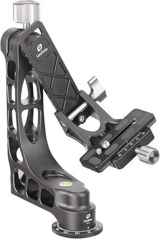 رأس Leofoto PG-1 Camo Gimbal للعدسات المقربة الثقيلة ثلاثية القوائم، رأس حامل ثلاثي القوائم احترافي لكاميرا من سبائك الألومنيوم CNC، مشبك Arca-Swiss وفتحة تثبيت 3/8 بوصة - 16، أقصى تحميل يصل إلى 25 كجم/55.12 رطل (PG-1 Camo) in Kuwait