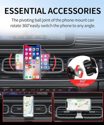 Car Phone Holder for 2020-2025 Mercedes Benz GLE Class GLS Class Accessories, 360° Rotation Phone Mount Compatible with MagSafe, Cell Phone Holder Does Not Affect Air Vent in Saudi Arabia