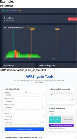 AURSINC VHF APRS RF Node for Direwolf, USB CM108 Sound Work for Direwolf & PPT Function, USB CP210x Com for SR110v Module (136-174Mhz 1W), Compatible for RPi 2/3/4/5 in Kuwait