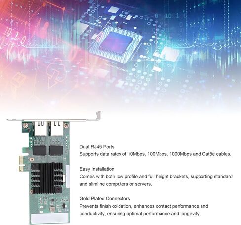 GOWENIC Gigabit Ethernet Server Adapter Network Card, High Performance 82571 Controller, Easy Installation with Flexible Bracket Options in Saudi Arabia