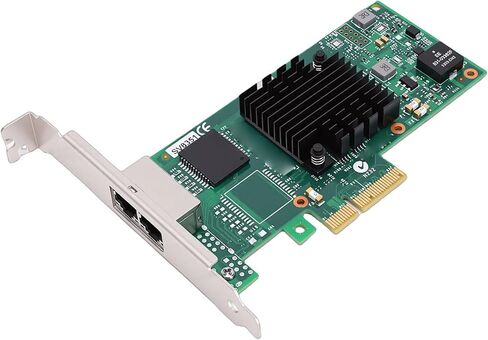 Yunseity Gigabit 2 Port NIC، بطاقة إيثرنت RJ45 مزدوجة مع وحدة تحكم 350AM2، محول شبكة PCI Express 2.0 X4 لنظام التشغيل Linux VMware in Kuwait