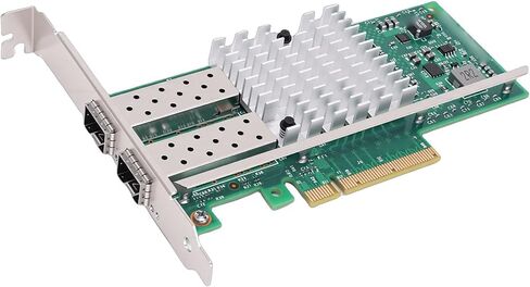 بطاقة شبكة Yoidesu Dual SFP 10 جيجا بايت PCIE، بطاقة شبكة 82599 رقاقة 10 جيجا بايت، محول إيثرنت PCI Express عالي السرعة للاستخدام المتعدد الأنظمة in Saudi Arabia
