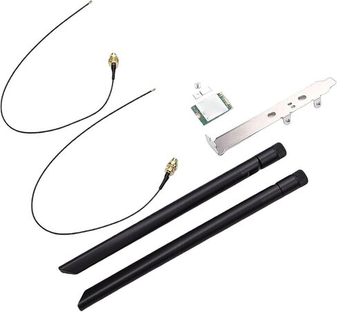 Yunseity WiFi 6E Wireless Card, Triple Band 2.4G 5G 6GHz M.2 PCIe WiFi Card with Dual 8db Antennas, for Laptop Desktop PC 10 11 in Saudi Arabia