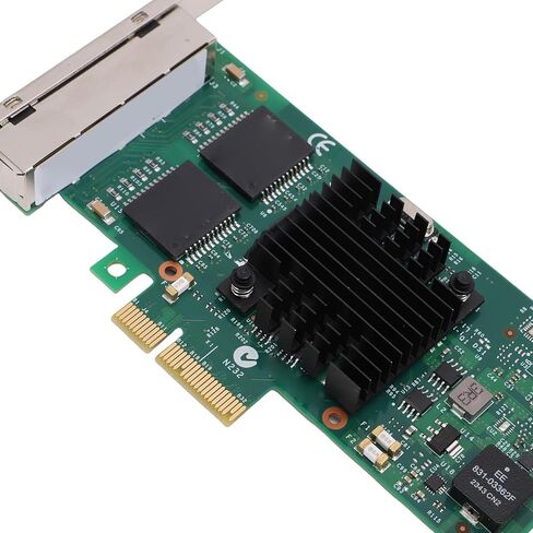 Yunseity 1G Gigabit Network Card, 4 Port PCI Express 2.0 X4 Ethernet Adapter with Large Receive and Transmit Buffers, for Servers Desktops and Industrial Setups in Saudi Arabia