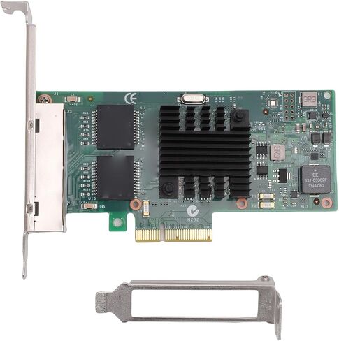 Yunseity 1G Gigabit Network Card, 4 Port PCI Express 2.0 X4 Ethernet Adapter with Large Receive and Transmit Buffers, for Servers Desktops and Industrial Setups in Saudi Arabia