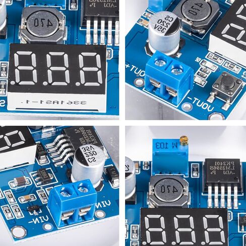 2 حزمة lm2596s dc-dc وحدة تحويل باك - قابل للتعديل 4-40 فولت إلى 1.25-37 فولت 2 أمبير مزود طاقة مع الفولتميتر LED، ومحول تعزيز باك in Kuwait
