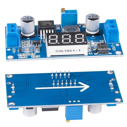 2 حزمة lm2596s dc-dc وحدة تحويل باك - قابل للتعديل 4-40 فولت إلى 1.25-37 فولت 2 أمبير مزود طاقة مع الفولتميتر LED، ومحول تعزيز باك in Kuwait
