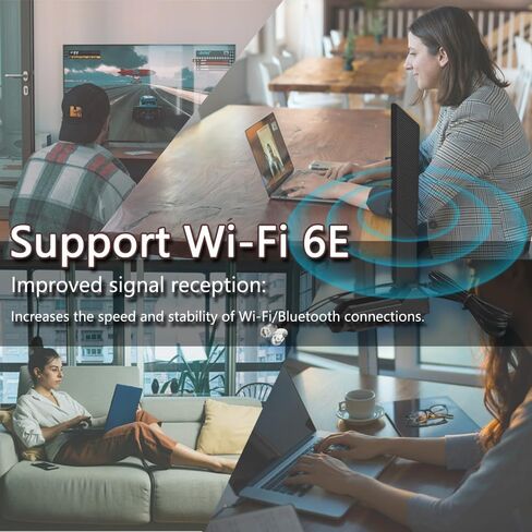 بديل لجهاز ASUS Z390 Z490 X570/ X99 PRO Z87 Deluxe Z97 Deluxe 2T2R ثنائي النطاق واي فاي متحرك هوائي 2 رأس، بطاقة اللوحة الأم راوتر شبكة لاسلكية كمبيوتر محمول واي فاي 6E هوائي 2.4G/5G/ 6G in Kuwait