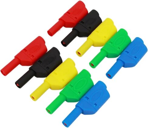 10Pcs Insulated 4mm Male Stackable Banana Connector(Yellow) in Saudi Arabia
