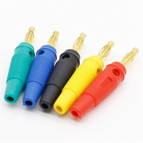 20pcs Gold Plated 4mm Banana Screw to Speaker Amplifier Binding Post Test Probes Adapter(Black) in Saudi Arabia