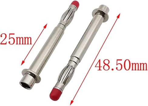 2Pcs 4mm Banana Connector Retractable Sheath Tailhole Stackable 4mm Banana Male Assembly Soldering Test Leads Wire(Blue) in Saudi Arabia