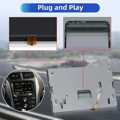 شاشة عرض LCD تعمل باللمس DL3T-18B955-FA مقاس 8 بوصات - متوافقة مع 2011-2016 Ford Explorer/F-150/F-250/Edge/Fusion/Expedition/Mustang - استبدال شاشة التنقل Sync 2 in Kuwait