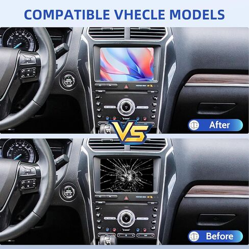 شاشة عرض LCD تعمل باللمس DL3T-18B955-FA مقاس 8 بوصات - متوافقة مع 2011-2016 Ford Explorer/F-150/F-250/Edge/Fusion/Expedition/Mustang - استبدال شاشة التنقل Sync 2 in Kuwait