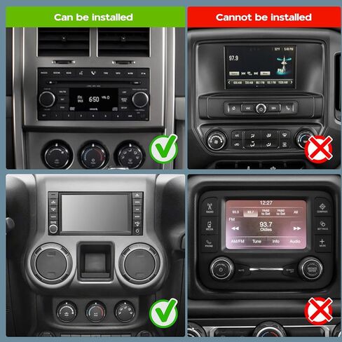 Android 14 Double Din Car Stereo ترقية راديو لسيارة Jeep Liberty 2008-2011، 2G+32G 7 بوصة شاشة لمس لاسلكية Carplay Android Auto GPS WiFi Bluetooth RDS DSP SWC Mirrorlink Mic كاميرا احتياطية in Kuwait