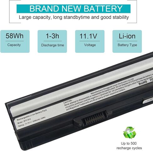 بطارية كمبيوتر محمول ARyee BTY-S14 5200 مللي أمبير في الساعة بديلة لـ MSI GP60 CX61 CR70 CR650 FR400 FX420 GE60 CX61 GE620DX Series GE60 GE70 CR41 CX61 CR70 BTY-S14 BTY-S15 GE60 GE70 CR41 in Saudi Arabia