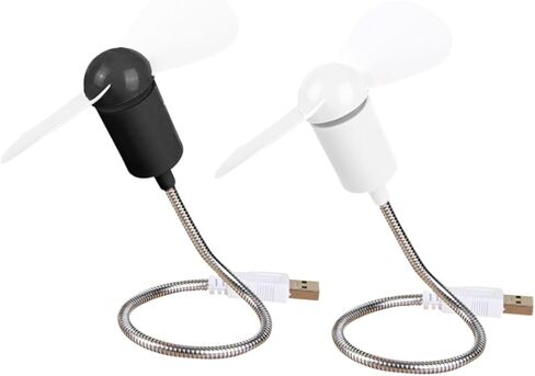 5pcs USB Mini Fans Flexible Neck Quiet Small Desk Cooling Fans for Computer and Laptop, Portable Bladeless Air Movers Suitable for Office, Home, and Travel Random Color in Saudi Arabia