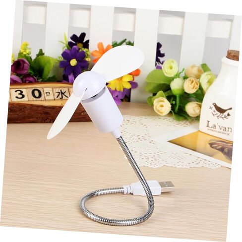 5pcs USB Mini Fans Flexible Neck Quiet Small Desk Cooling Fans for Computer and Laptop, Portable Bladeless Air Movers Suitable for Office, Home, and Travel Random Color in Saudi Arabia
