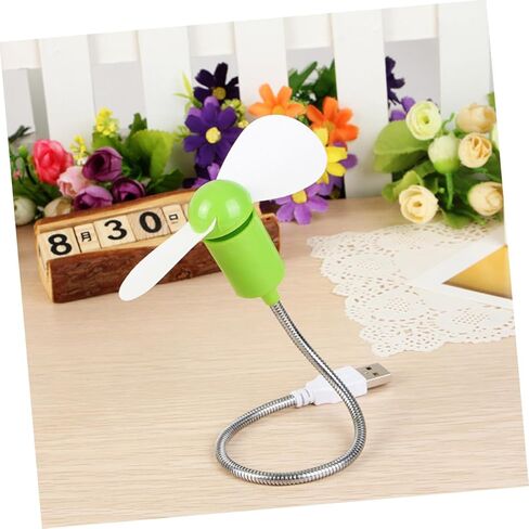 5pcs USB Mini Fans Flexible Neck Quiet Small Desk Cooling Fans for Computer and Laptop, Portable Bladeless Air Movers Suitable for Office, Home, and Travel Random Color in Saudi Arabia