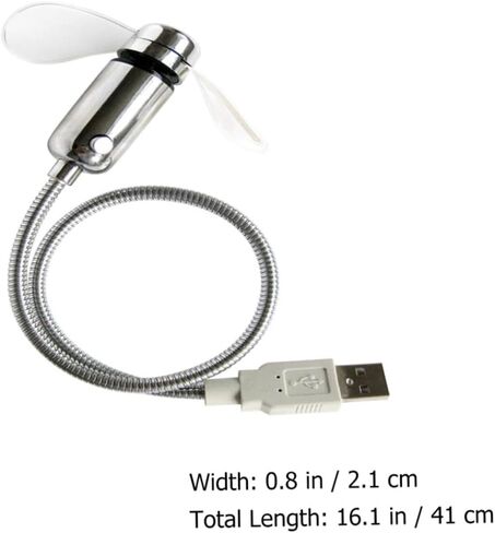 مروحة ساعة USB مع شاشة عرض رقمية للوقت، مروحة USB صغيرة محمولة ذات رقبة معقوفة لتبريد المكتب المنزلي والسفر in Kuwait