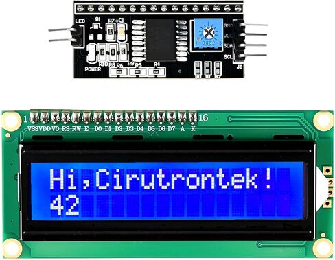 I2C 1602 LCD Display Module 16X2 Blue Backlight LCD Module for Raspberry Pi Arduino - 2-Pack in Saudi Arabia