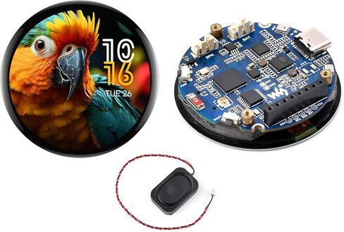 ESP32-S3 1.75inch AMOLED Round Touch Display Development Board, 466×466 Pixels, QSPI Interface, Onboard Dual Digital Microphone Array, Supports AI Speech Interaction, with Speaker in Saudi Arabia