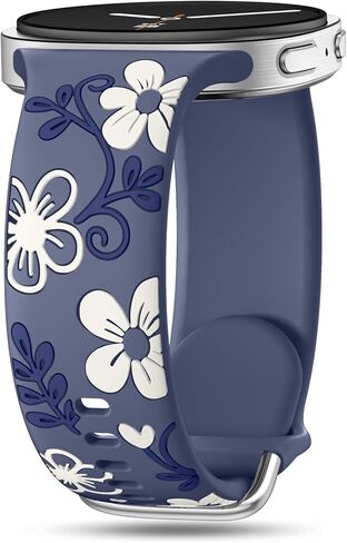 حزام Witzon Floral متوافق مع Samsung Galaxy Watch 8 Band 40mm 44mm، Samsung Galaxy Watch 8 Classic 46mm، سيليكون ناعم لطيف بدون فجوة حزام رياضي بديل للنساء والرجال in Kuwait