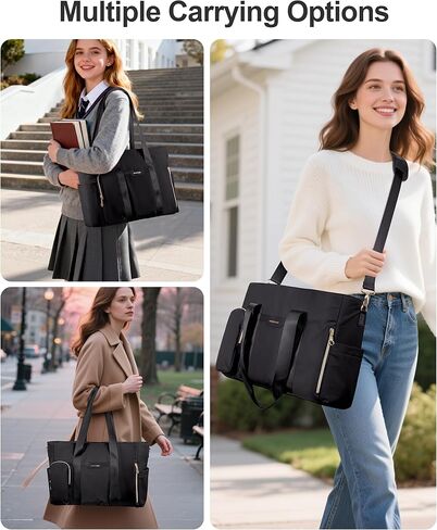 Work Tote Bag for 15.6" Laptop, Large Teacher Bag with Multi Pockets, Crossbody Nurse Utility Purse with for Women in Kuwait
