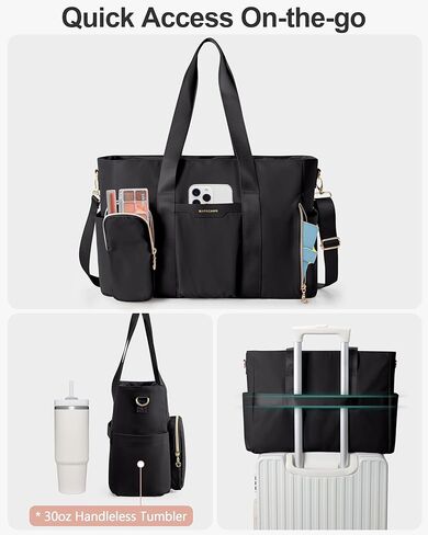 Work Tote Bag for 15.6" Laptop, Large Teacher Bag with Multi Pockets, Crossbody Nurse Utility Purse with for Women in Kuwait
