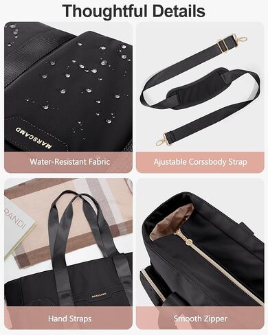 Work Tote Bag for 15.6" Laptop, Large Teacher Bag with Multi Pockets, Crossbody Nurse Utility Purse with for Women in Kuwait