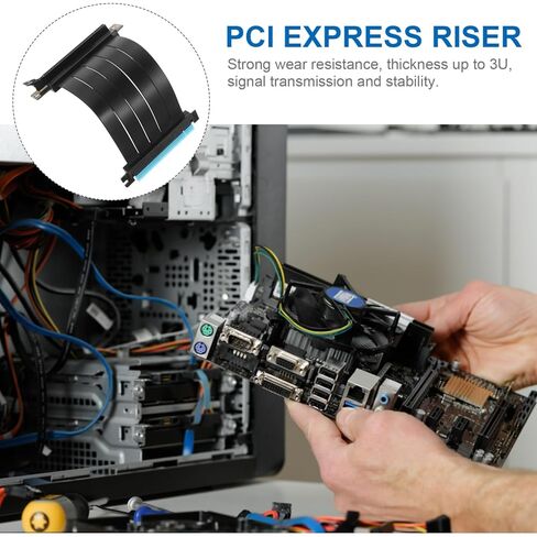 ARTIBETTER 90degree Pci Riser Cable Extension Adapter for Graphics Card Flexible Shielded Pci Extension Port Compatible Series High Stability and Durability in Saudi Arabia
