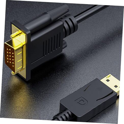 سلك محول من jojofuny إلى Vga خط سلك صوت وفيديو متوافق مع جهاز الكمبيوتر المحمول وجهاز العرض والكمبيوتر المحمول، اتصال سهل، لا حاجة للسائق، أوضاع ممتدة للمرآة in Kuwait