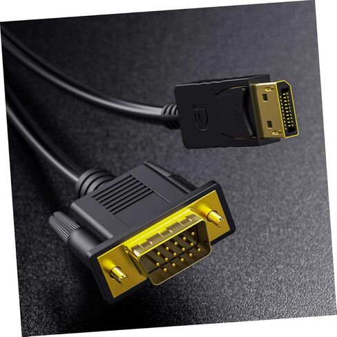 سلك محول من jojofuny إلى Vga خط سلك صوت وفيديو متوافق مع جهاز الكمبيوتر المحمول وجهاز العرض والكمبيوتر المحمول، اتصال سهل، لا حاجة للسائق، أوضاع ممتدة للمرآة in Kuwait