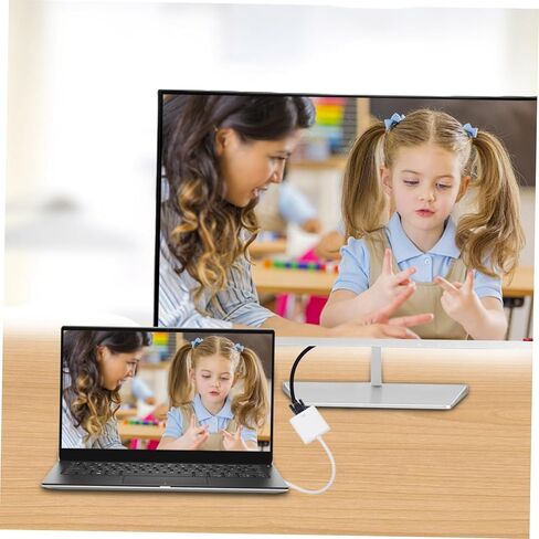 jojofuny إلى كابل تحويل VGA محول فيديو VGA إلى كابل عرض الحبل لشاشة الكمبيوتر in Kuwait