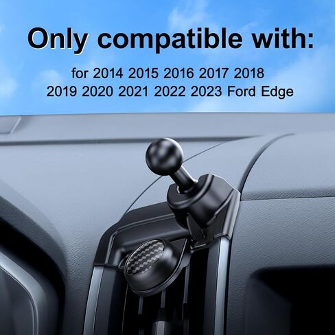 حامل هاتف ELOHEI لسيارة Ford Edge مع قاعدة مخصصة، حامل هاتف سيارة مناسب مخصص لسيارة Ford Edge 2017 2018 2019 2020 2021 2022 2023 ملحقات السيارة (HE05) in Kuwait