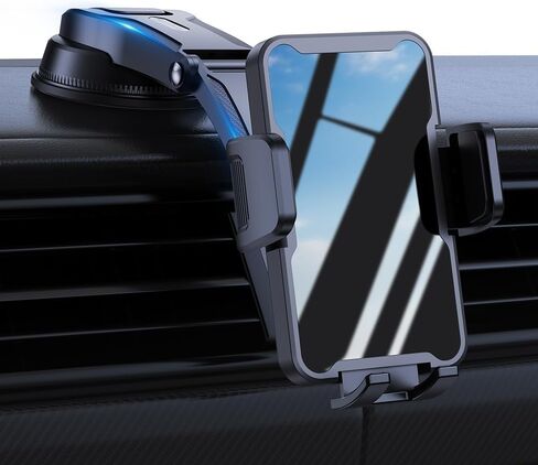 Car Phone Holder Mount for Dashboard, 360° Rotation Universal Cell Phone Stand for Car, Compatible with iPhone 17 16 15 14 13 Pro Max, and All 4-7 Inch Phones in Saudi Arabia