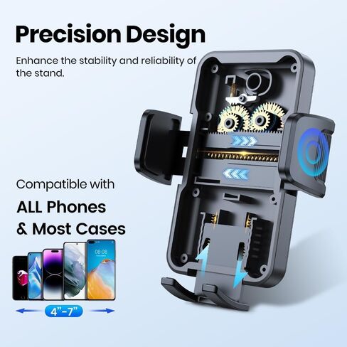 Car Phone Holder Mount for Dashboard, 360° Rotation Universal Cell Phone Stand for Car, Compatible with iPhone 17 16 15 14 13 Pro Max, and All 4-7 Inch Phones in Saudi Arabia