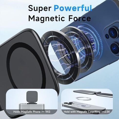 Car Phone Mount 2026 New Model Automotive Foldable Magnetic Navigation Tesla Vehicle Universal Anti-Shake Support Stand in Kuwait