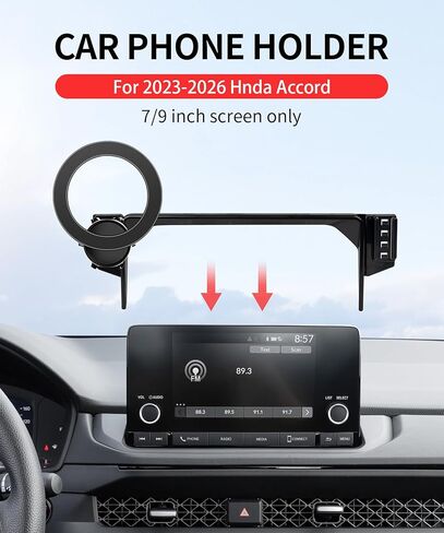 حامل هاتف السيارة لملحقات Honda Accord 2023-2026 مشبك ثابت للشاشة 7/9 بوصة، حامل هاتف يدور 360 درجة متوافق مع MagSafe، حامل الهاتف الخلوي الذي لا يؤثر على فتحة التهوية in Saudi Arabia