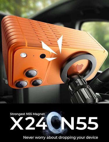 Car Phone Holder for Toyota Tundra 2022 2023 2024 2025 2026 Accessories/Toyota Sequoia 2023-2026 Accessories, Phone Mount Compatible with MagSafe, 360° Rotation (for 14 inch Screen only) in Kuwait