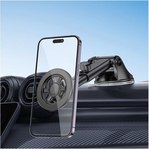 Magnetic Car Phone Holder, 360° Adjustable Vehicle Cell Phone Mount with Suction Cup Stand, Automotive Smartphone Holder for Dashboard Windshield, Universal for SUV RV Truck (StyleB) in Saudi Arabia