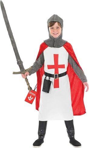 Fun Shack Kids Crusader Costume Boys Kids Knight Assume for Boys ، Boys Knight Costume Kids ، Medieval Knight Costume Boys in Kuwait