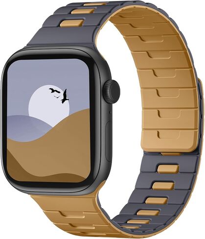 Bandletic Compatible with Apple Watch Ultra 2 Band Men Women, Dual-Sided Reversible Magnetic Silicone Soft Strap for iWatch 49mm(Ultra 3/2/1),46mm(11/10),45mm(9/8/7),44mm(SE3/SE2/SE/6/5/4),42mm(3/2/1) in Saudi Arabia