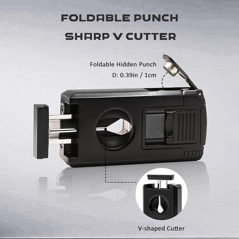 ولاعة شعلة بوتان نفاث مزدوجة 5 في 1 مدمجة على شكل حرف V، لكمة، حامل، أداة تحسين الرسم، هدية ولاعة بوتان قابلة لإعادة الملء مقاومة للرياح للرجال، ولاعات رائعة للشموع، في الهواء الطلق (بدون غاز) in Kuwait